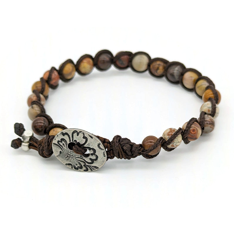 Rhyolite weaved - button clasp