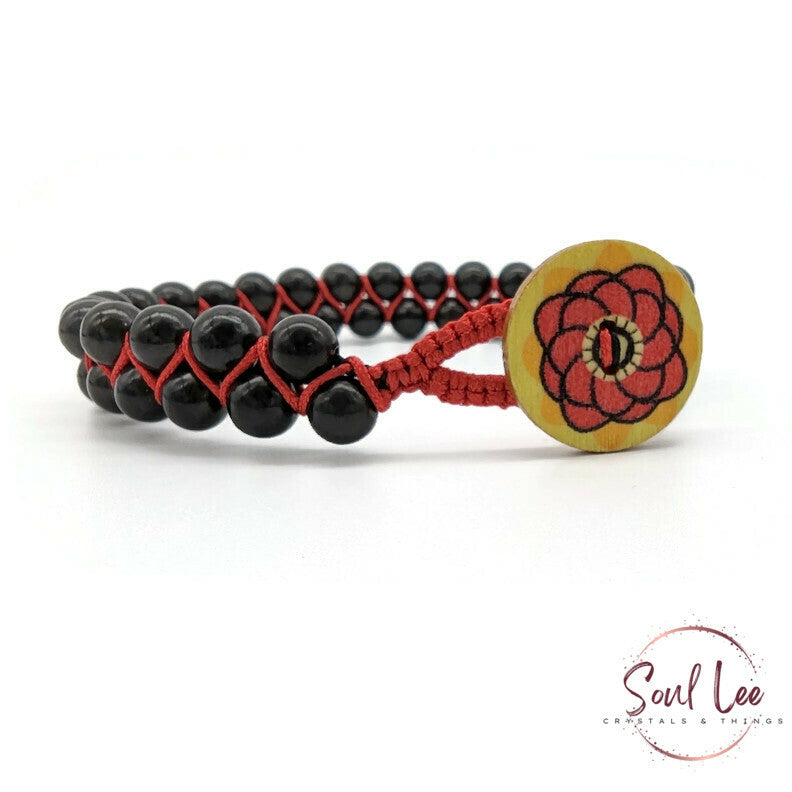 Shungite - Button bracelet