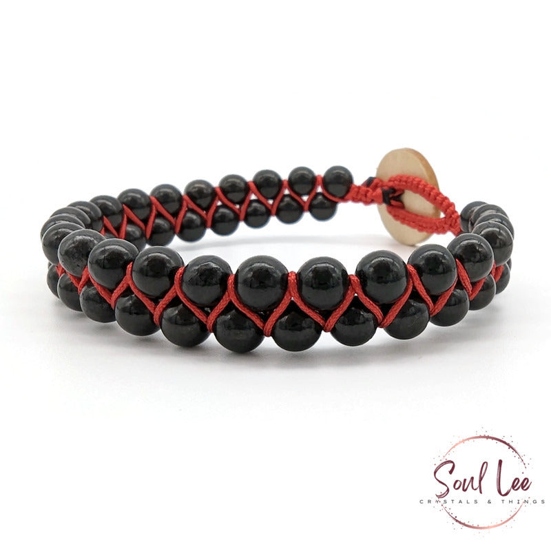 Shungite - Button bracelet