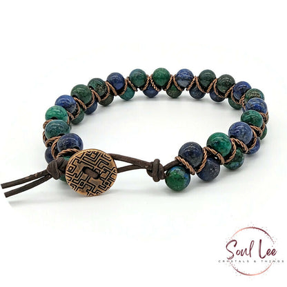 Azurite - Button bracelet