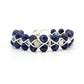 Lapis Lazuli X-Weave Button Bangle