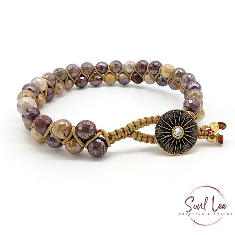 Mookaite - Button bracelet