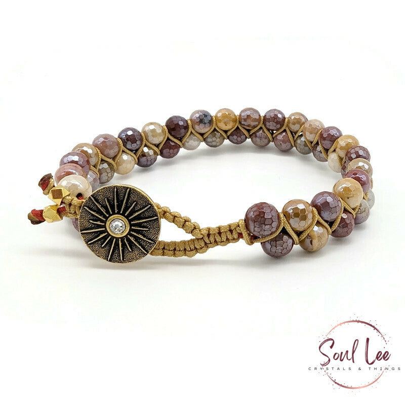 Mookaite - Button bracelet