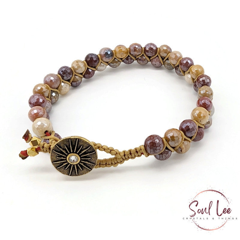 Mookaite - Button bracelet