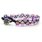 Mystic Aura Quartz Purple- Button Bracelet
