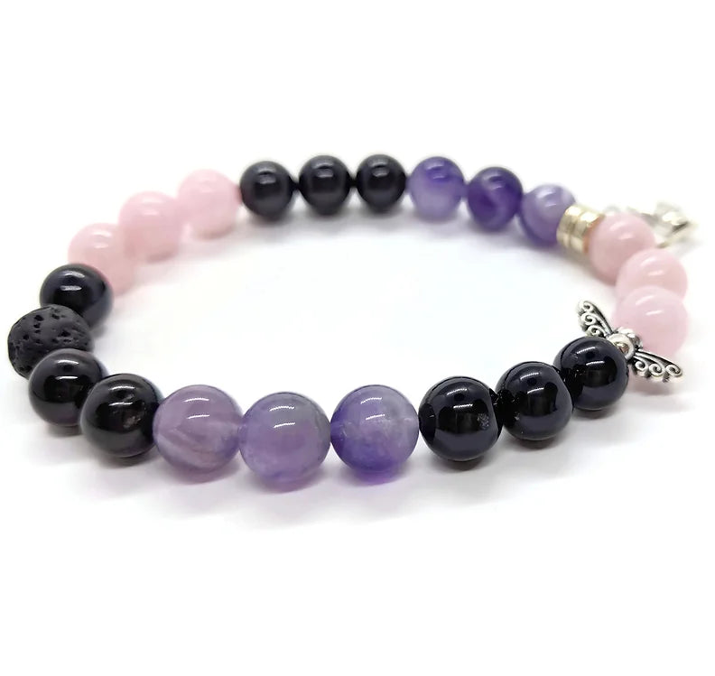 Protection for Empaths: Amethyst, Rose Quartz, Back Tourmaline